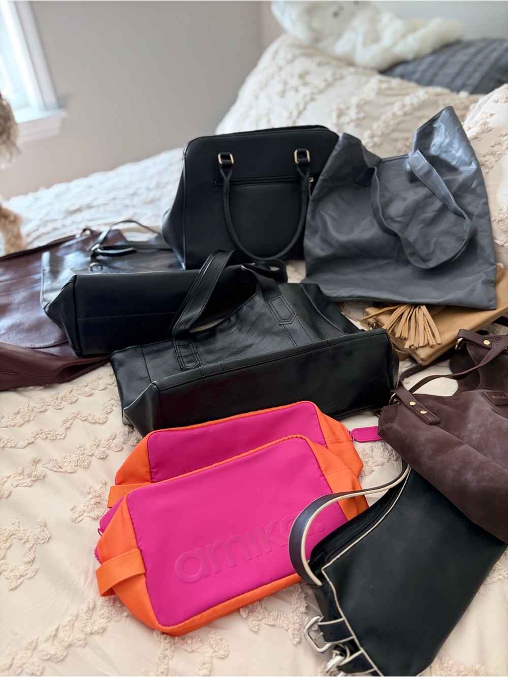Handbag Bundle Lot | 8 Purses + 2 Amika Cosmetic Bags